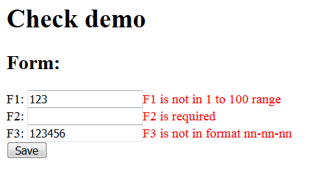 JSF validation error