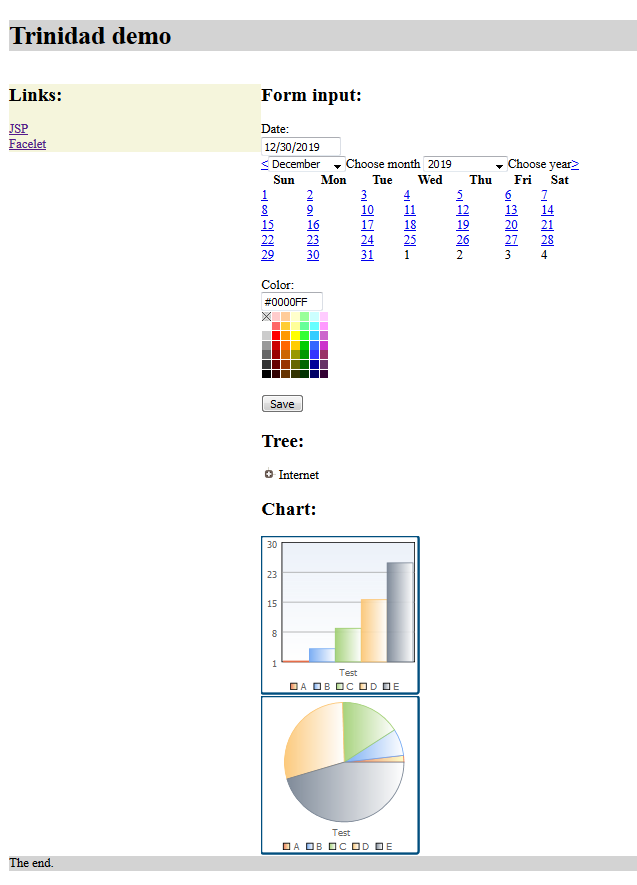 JSF Trinidad demo