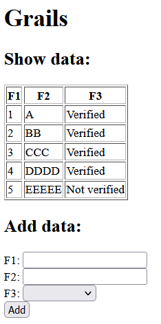 Grails with HTML form